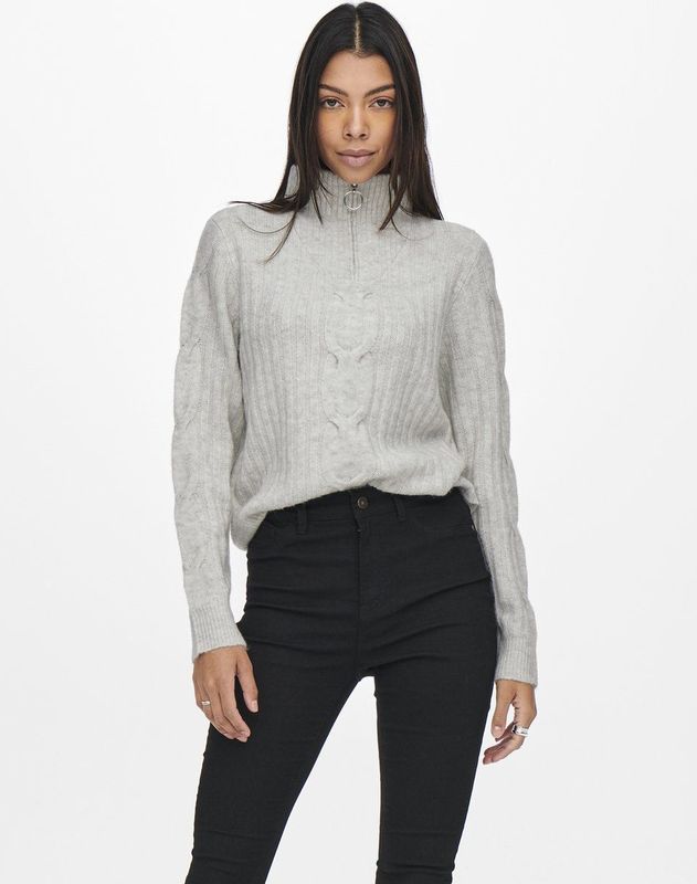 JDY - Gebreide Pullover - Hoge Hals - Lange Mouwen - Knit Fit