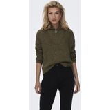 Only - Onlbaker Zip Pullover Knt Noos - Dames - Gebreide Truien