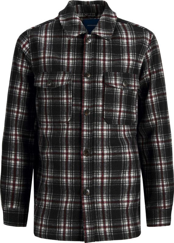 Jack & Jones - Jorollie Check Shirt Jacket LS - Heren Overhemd - Zwart