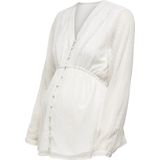 Only - Maternity Blouse - Wit - Klassieke Blouse - Met Borstvoedingsfunctie