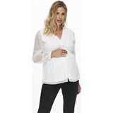 Only - Maternity Blouse - Wit - Klassieke Blouse - Met Borstvoedingsfunctie
