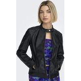 Only Dames Jdyemily Faux Leather Jacket Otw Noos kunstleren jas, zwart, 32, zwart, 32