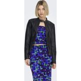 Only Dames Jdyemily Faux Leather Jacket Otw Noos kunstleren jas, zwart, 32, zwart, 32