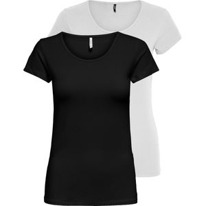 ONLY Rundhalsshirt »ONLLIVELOVE LIFE S/S O-NECK TOP«, (Packung, 2 tlg.)