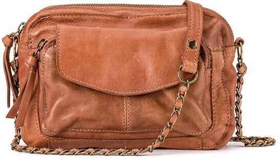 PIECES Pcnaina Leather Cross Body Fc Noos schoudertas voor dames, Wortel, Eén maat