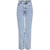 ONLY Damesjeans met wijde snit, ONLCAMILLE hoge taille, wijde pijpen, jeans, blauw (medium blue denim), 29W / 32L