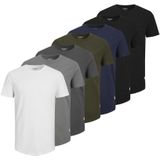 Jack & Jones Rundhalsshirt »JJENOA TEE SS CREW NECK 7PK MP NOOS«, (Packung, 7 tlg.)