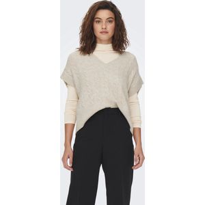 Only - ONLMELODY VEST KNT - Oatmeal Melange - Slip-over Vest