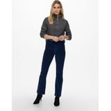 Pullovers - Donkergrijs Melange - Hoog Sluiten Kraag - Lange Mouwen - Gebreide Boord