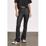 Noisy may Lederimitathose »NMSALLIE HW FLARE COATED PANTS NOOS«
