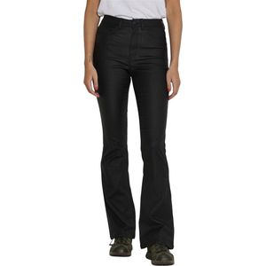 Noisy May NMSallie High Waist Flare Coated Pants Kunstlederen broeken zwart