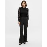 Gebreide Trui - Hoge Hals - Lange Mouwen - Zwart - Viscose/Nylon