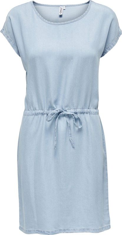 ONLY - PEMA MAY - Jurk - Lichtblauw - Aansluitende Pasvorm - Korte Mouwen