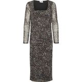 Noisy May - NMISA MESH DRESS - Jurk - Bruin - Polyester