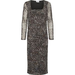 Noisy May - NMISA MESH DRESS - Jurk - Bruin - Polyester