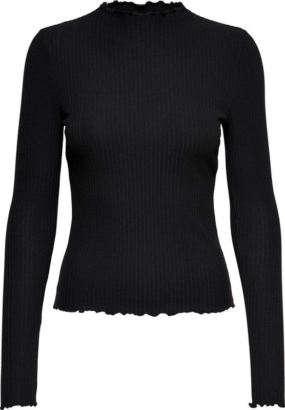 ONLY MATERNITY Zwangerschapstop OLMEMMA L/S HIGH NECK TOP JRS met All Over Print Zwart