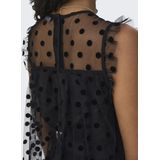 Blouse - Effen - Losse Pasvorm - Mouwloos - Zonder Kraag - Ruches