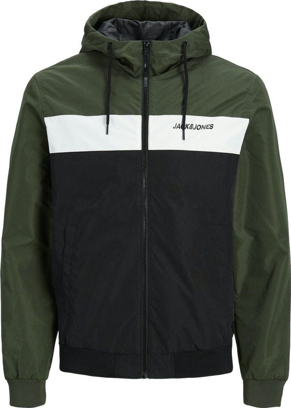 JACK & JONES Jjerush Hood Bomber Noos Short Jacket - Forest Night
