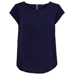 ONLY dames T-Shirt Onlvic S/S Solid Top Noos Ptm, evening blue, 36