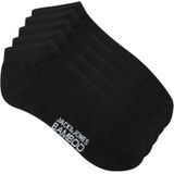 JACK & JONES Jabasic Bamboo Korte sokken voor heren, verpakking van 5 stuks, Zwart/Detail: Zwart - Zwart - Zwart, One Size