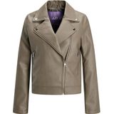 JACK & JONES - Jjxx Jxgail Faux Leather Biker Jacket - Kunstleer - Brindle