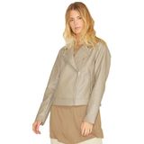 JACK & JONES - Jjxx Jxgail Faux Leather Biker Jacket - Kunstleer - Brindle