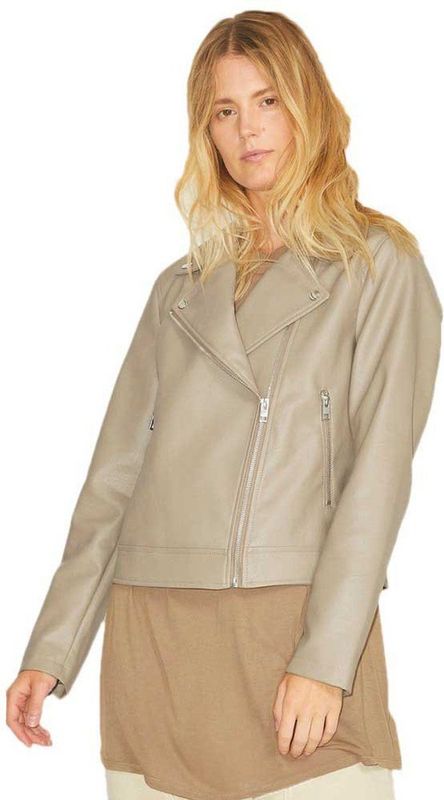 JACK & JONES - Jjxx Jxgail Faux Leather Biker Jacket - Kunstleer - Brindle