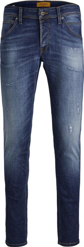 JACK & JONES - Slim Fit Jeans - Denimblauw - Katoen met Stretch