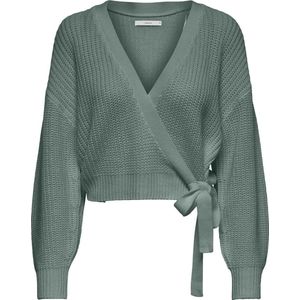 ONLY - Onlbreda Wrap L/S - Cardigan - Chinoisgroen