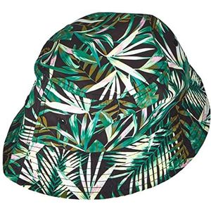 PIECES Dames PCVELLA Bucket HAT SWW BC Hoed, Zwart/Detail:Palm AOP, One Size