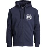 JACK&JONES - JJFLOCKER SWEAT ZIP HOOD - Donkerblauwe Hoodie - Heren Vest