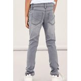 Jeans - Blauw - Denim - Slim-Fit - Mid-Waist - Verstelbare Taille