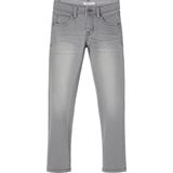 Jeans - Blauw - Denim - Slim-Fit - Mid-Waist - Verstelbare Taille