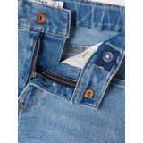Korte Broeken - Denim - Regular Fit - High Waist - Gebleekte Lijnen - Five-pocket Design