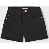 Denim - Korte Broek - Gebleekte Lijnen - High Waist - Regular Fit