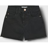 Denim - Korte Broek - Gebleekte Lijnen - High Waist - Regular Fit