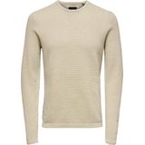 ONLY & SONS Mannelijke gebreide trui structuur, Zilvervoering., L