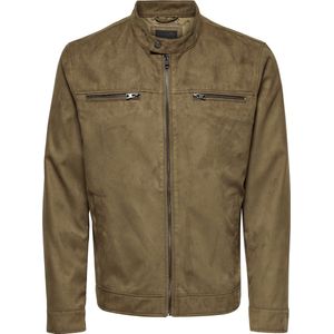 onswillow - Jas - O-hals - Lange Mouwen - Knoopsluiting - Ritssluiting - Polyester Voering