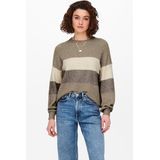 Only Trui Onlatia Stripe Pullover Knt Noo 15220044 Feather Gray Dames