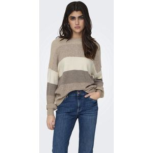 Only - Onlatia Stripe - Pullover - Feather Gray - Dames