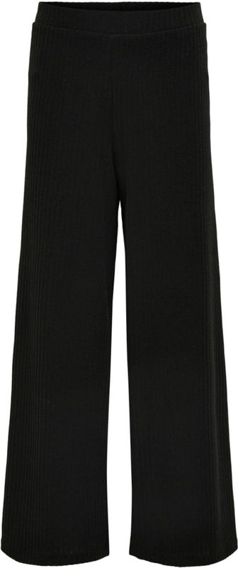 ONLY GIRLS - Broek met Wijde Pijpen - Zwart - Katoen - Verstelbare Taille