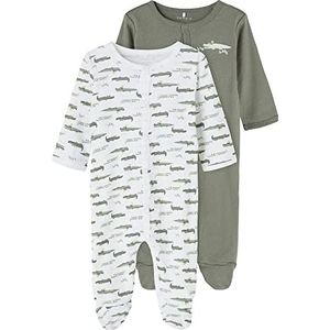 Babypyjama NBMNIGHTSUIT dubbelpak voor jongens, agave green, 50 cm