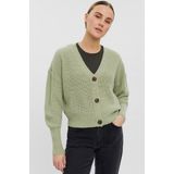 Vest - V-Hals - Lange Mouwen - Ballonmouwen - Knoopsluiting - Regular Fit