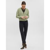 Vest - V-Hals - Lange Mouwen - Ballonmouwen - Knoopsluiting - Regular Fit