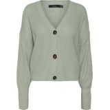 Vest - V-Hals - Lange Mouwen - Ballonmouwen - Knoopsluiting - Regular Fit