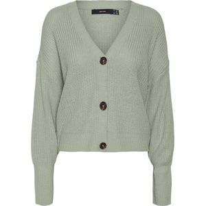 Vest - V-Hals - Lange Mouwen - Ballonmouwen - Knoopsluiting - Regular Fit