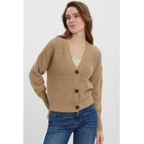 Vest - Lichtgrijs - V-Hals - Lange Mouwen - Regular Fit