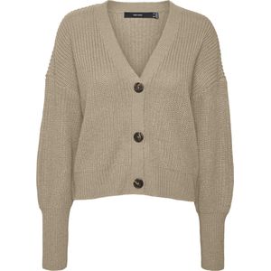 Vest - Lichtgrijs - V-Hals - Lange Mouwen - Regular Fit