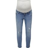 ONLY - Mom Fit Jeans - Blauw - Katoen - High Waist