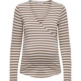 Only Maternity Shirt 'Joy'  bruin / wit